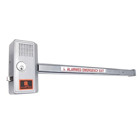 Alarm Lock Alarmed 36in Bar Panic Lock Aluminum Finish 70028